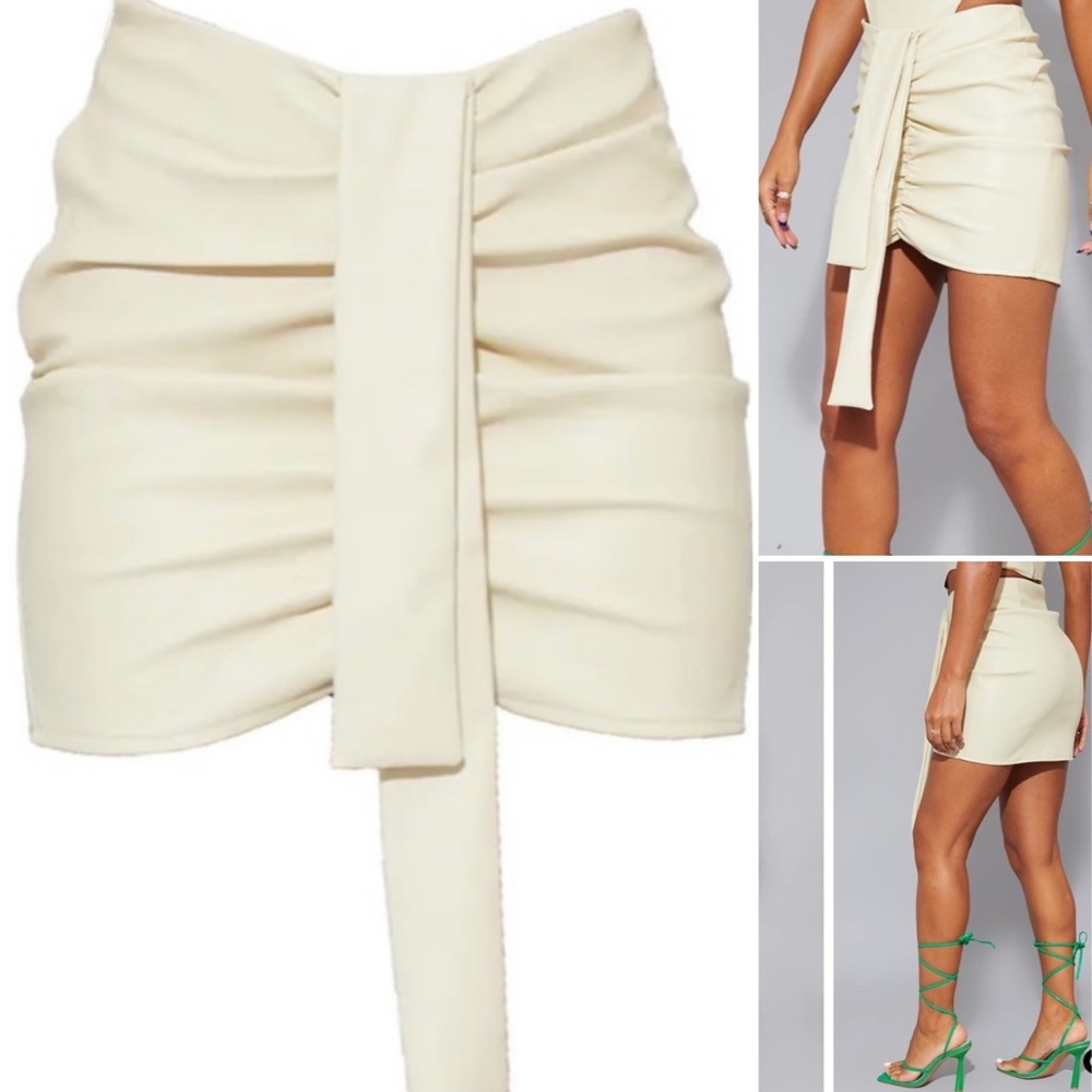 Ruched Mini Skirt